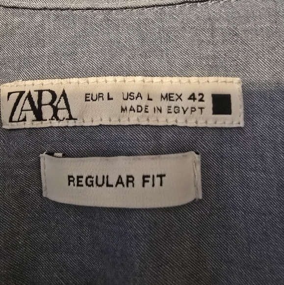 Zara Other - Zara Blue Casual Button Down Shirt Classic Style